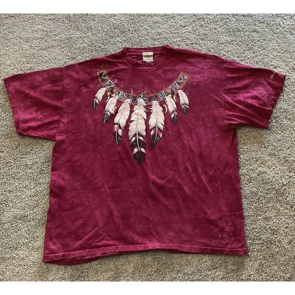 Next Level Mens sz XL Purple tee t-shirt Feather Native American Y2k USA Made - Picture 1 of 10